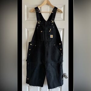 Carhartt Cropped Overalls // Black